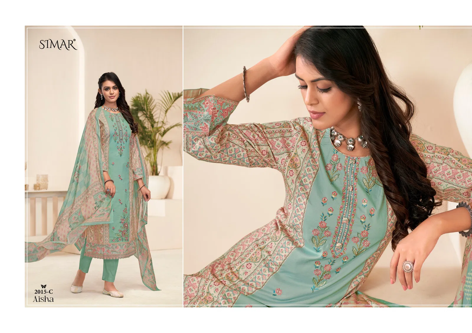 Aisha By Glossy Lawn Cotton Printed Dress Material Exporters In India